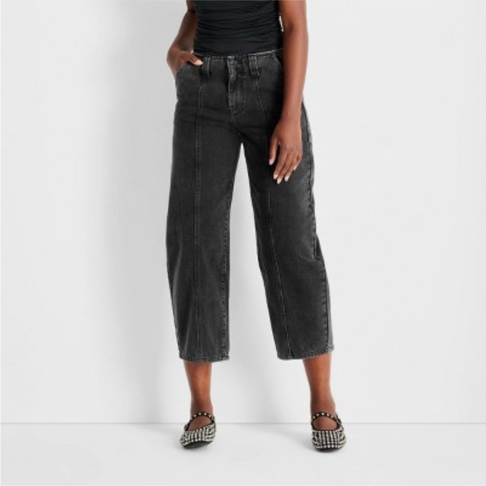 Future Collective Mid-Rise Barrel Leg Jeans (Target)